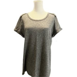 FOREVER 21 | Shoulder embellished knit top, size Large